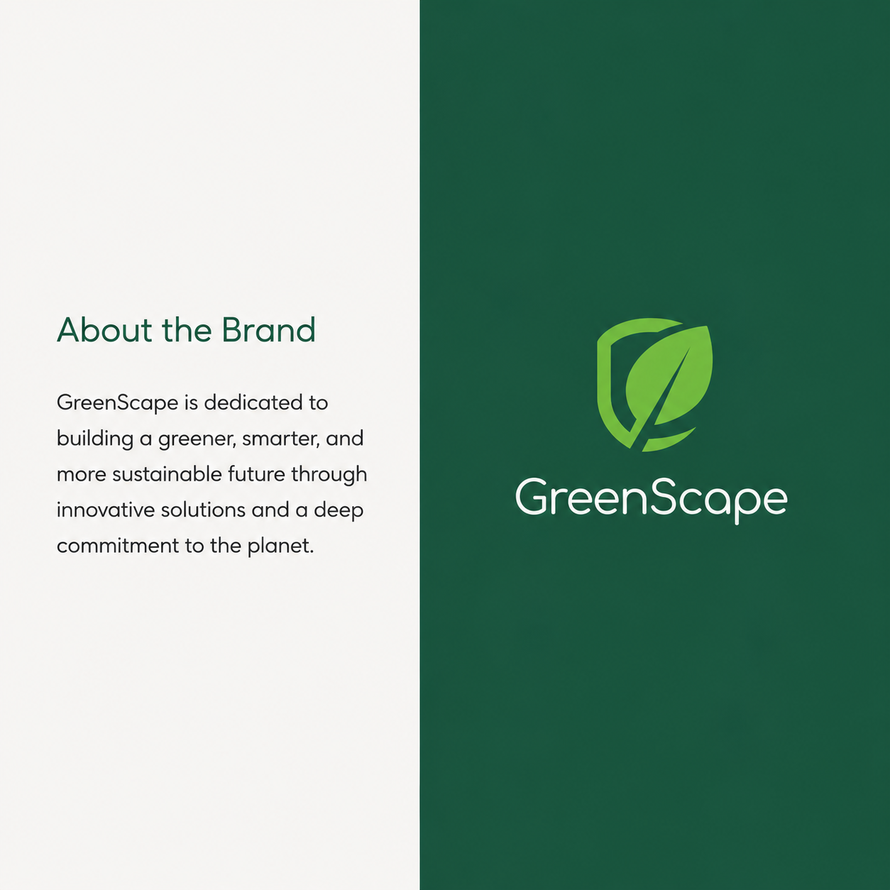 GreenScape Brand Identity & Visual System Asset